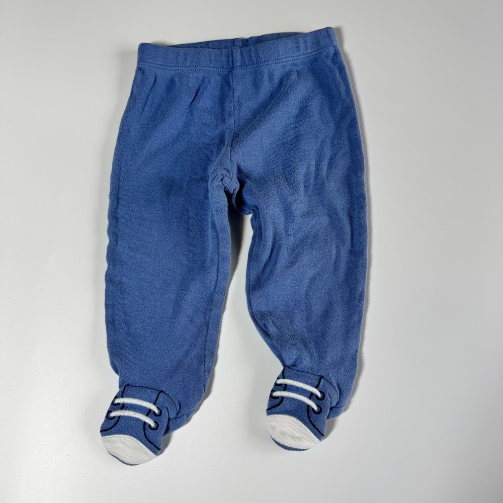 Baby Boy Pants Size 6 Months Carter’s Blue Gray Navy Baseball Sports Buttons - Picture 2 of 15